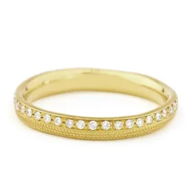 18K Gold and Pave Diamond Stardust Ring