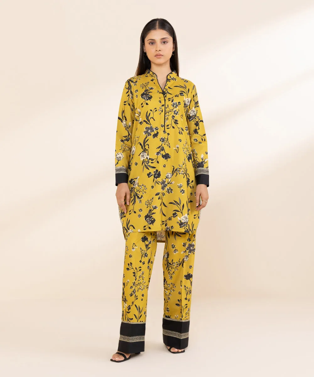 2 Piece - Printed Cotton Viscose Suit