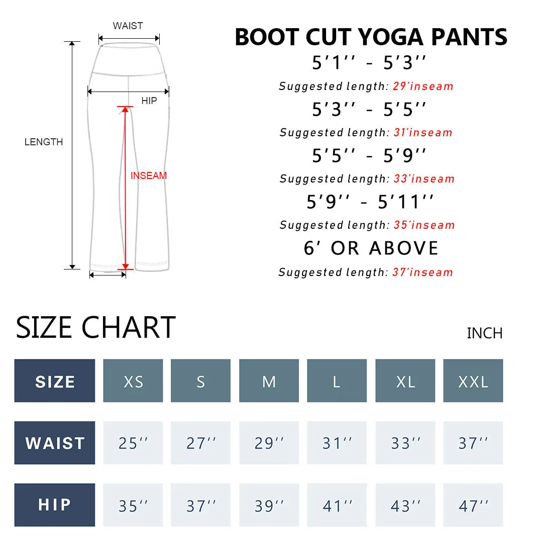 29 31 33 35 Cotton Nylon Bootcut Leggings olivegray_yogastudio