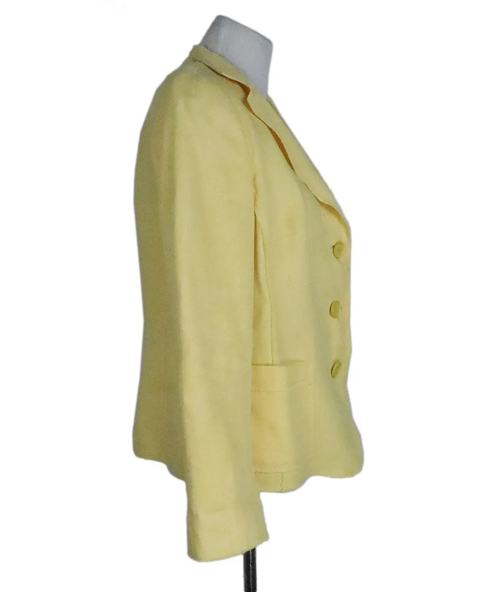 Akris Yellow Linen Blazer sz 12