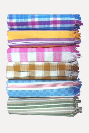 Bharath - 100% Cotton Colour Towels (Pack of 5) | Uathayam