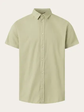 Costum fit cord look short sleeve shirt - Swamp