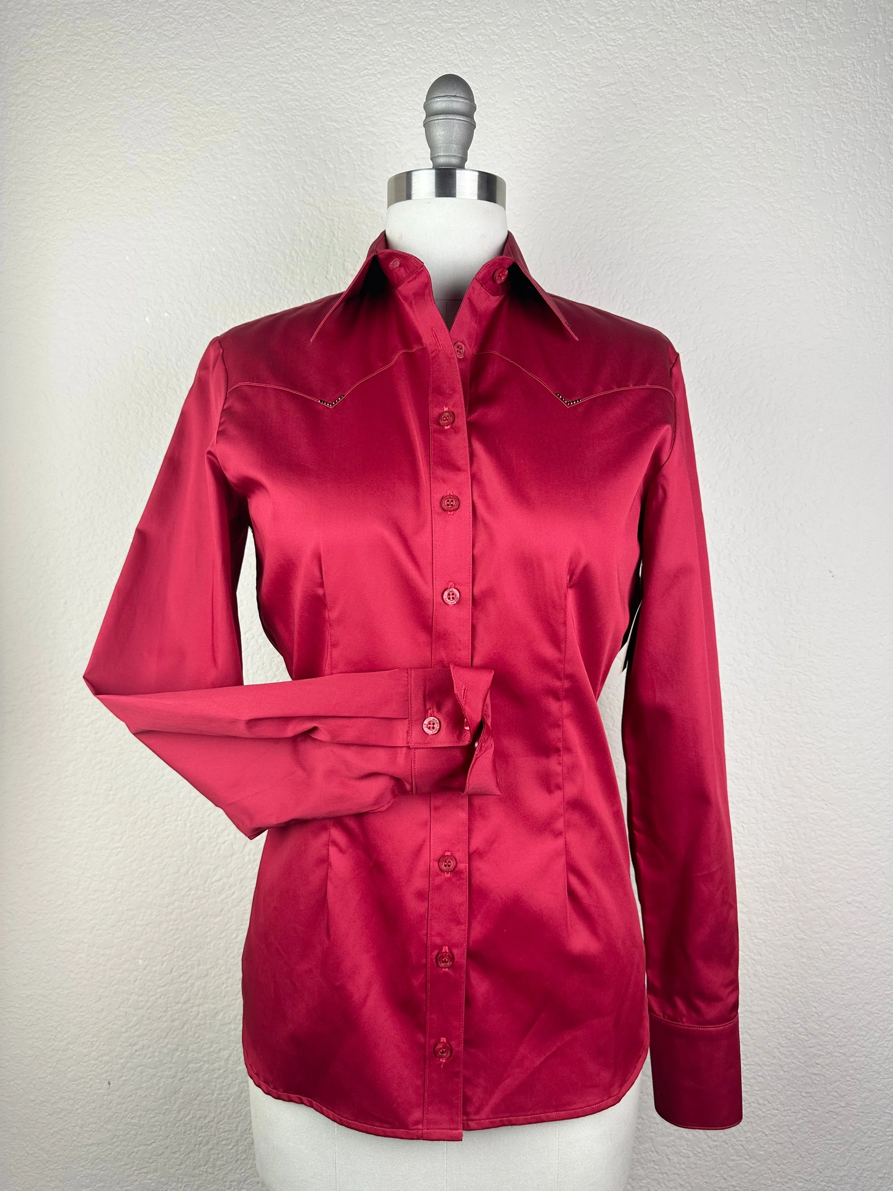 CR Western Pro Dark Red Cotton Sateen