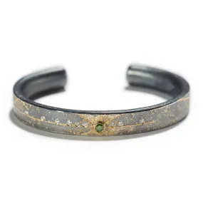 Green Diamond Cuff Bracelet