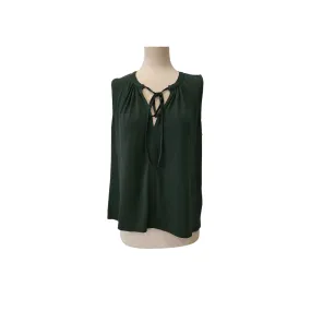 H&M Green Neck-tie Sleeveless Top | Pre Loved |