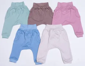 Harem-Style Baby Slouch Pants -new colours 100% cotton