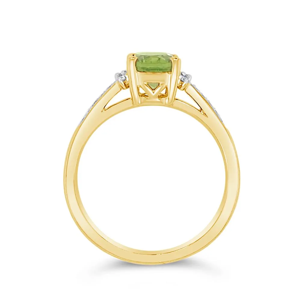 Irisa by Martin Binder Oval Peridot & Diamond Ring