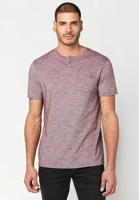 Kique Men's Slub Cotton T-Shirt in Pink - BM23463