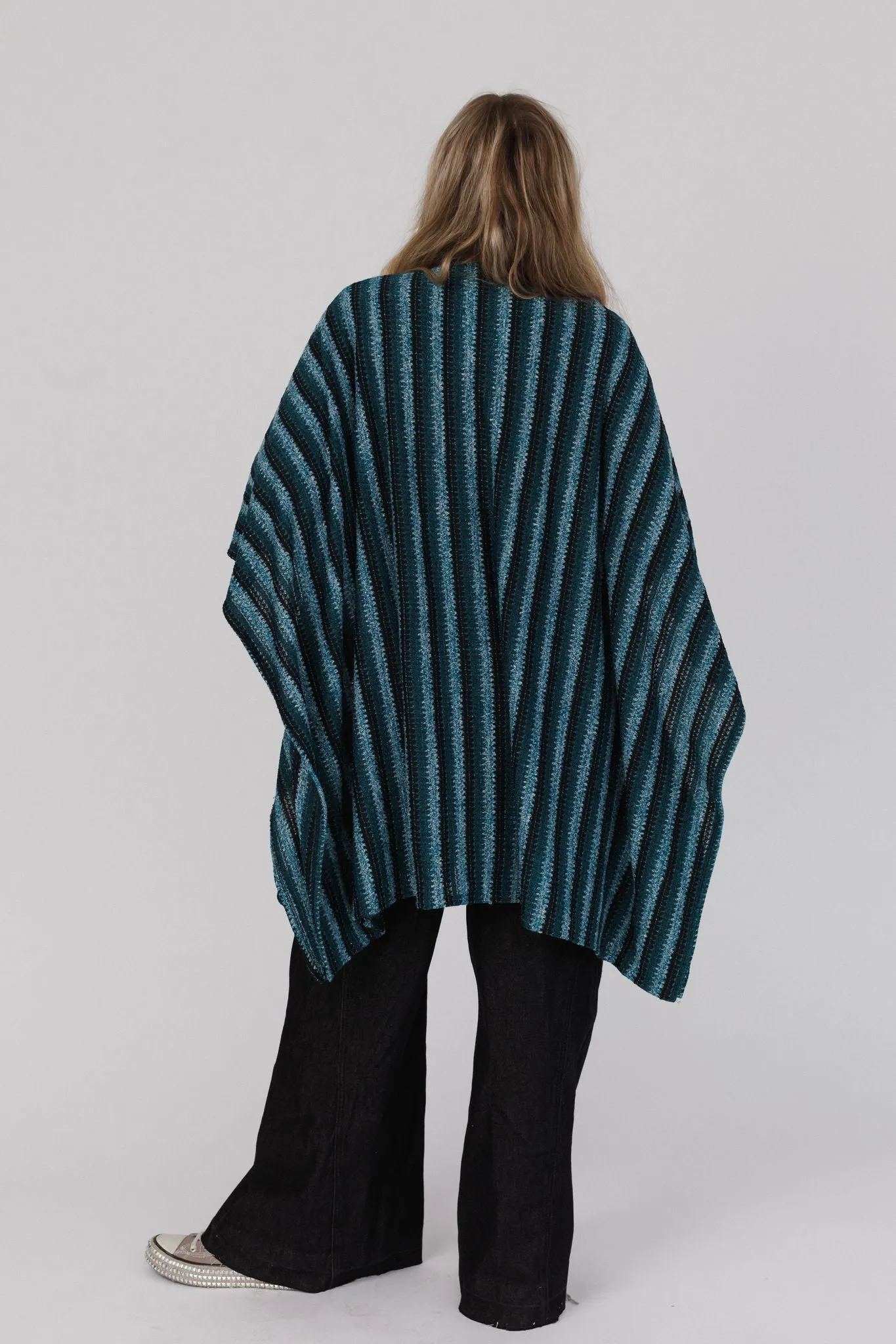 Northern Skies Textured Ruana - Teal