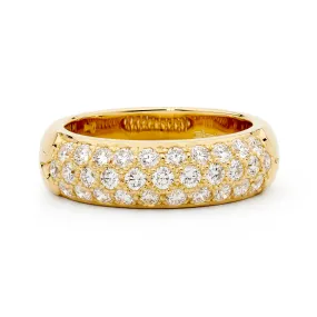 Pave Set Domed Diamond Ring