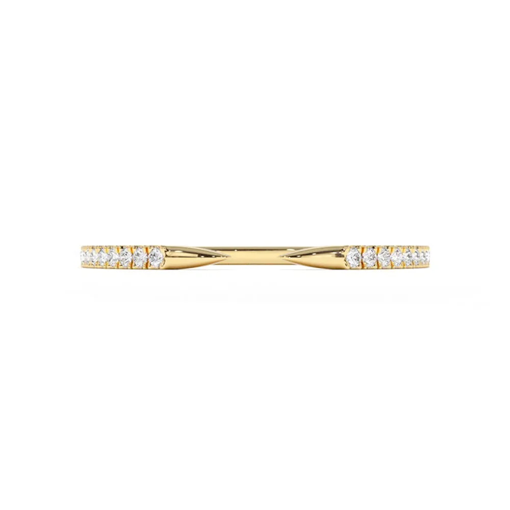 Pavé Diamonds Claw Stacking Open Ring