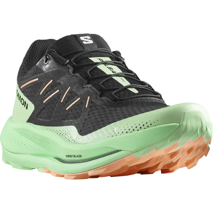 Salomon Pulsar Trail Shoes (Women's) Black / Green Ash / Cantaloupe