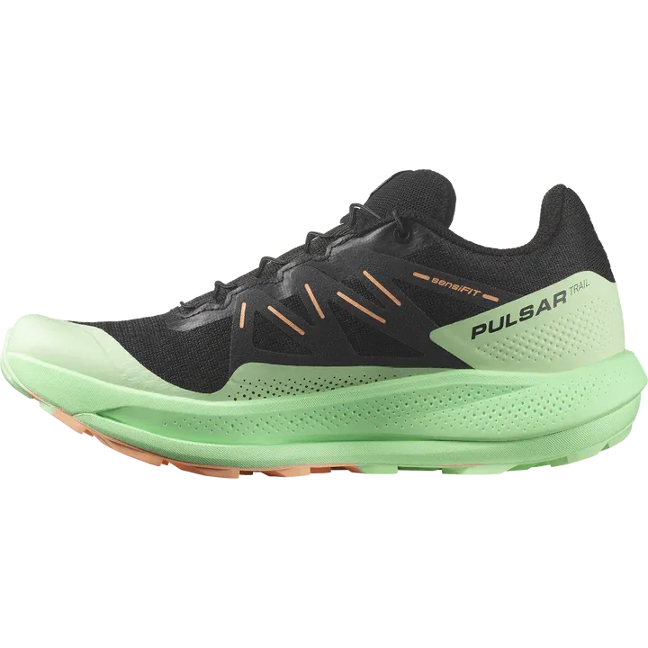 Salomon Pulsar Trail Shoes (Women's) Black / Green Ash / Cantaloupe