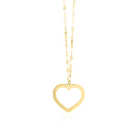 Shimmer Open Heart Necklace