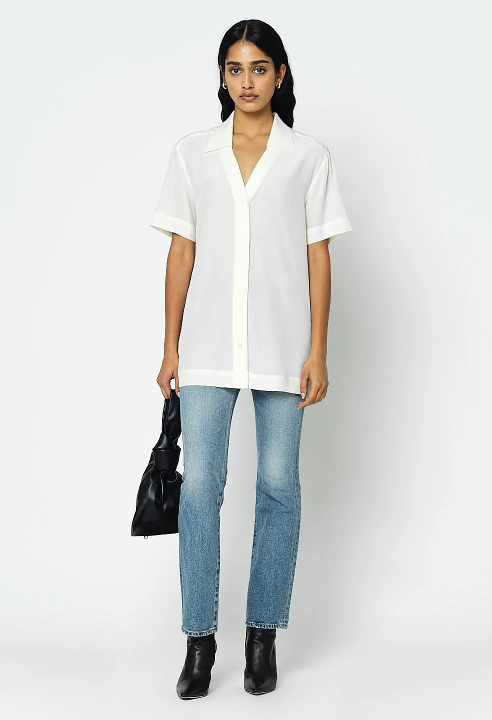 Silk Camp Shirt / Parchment