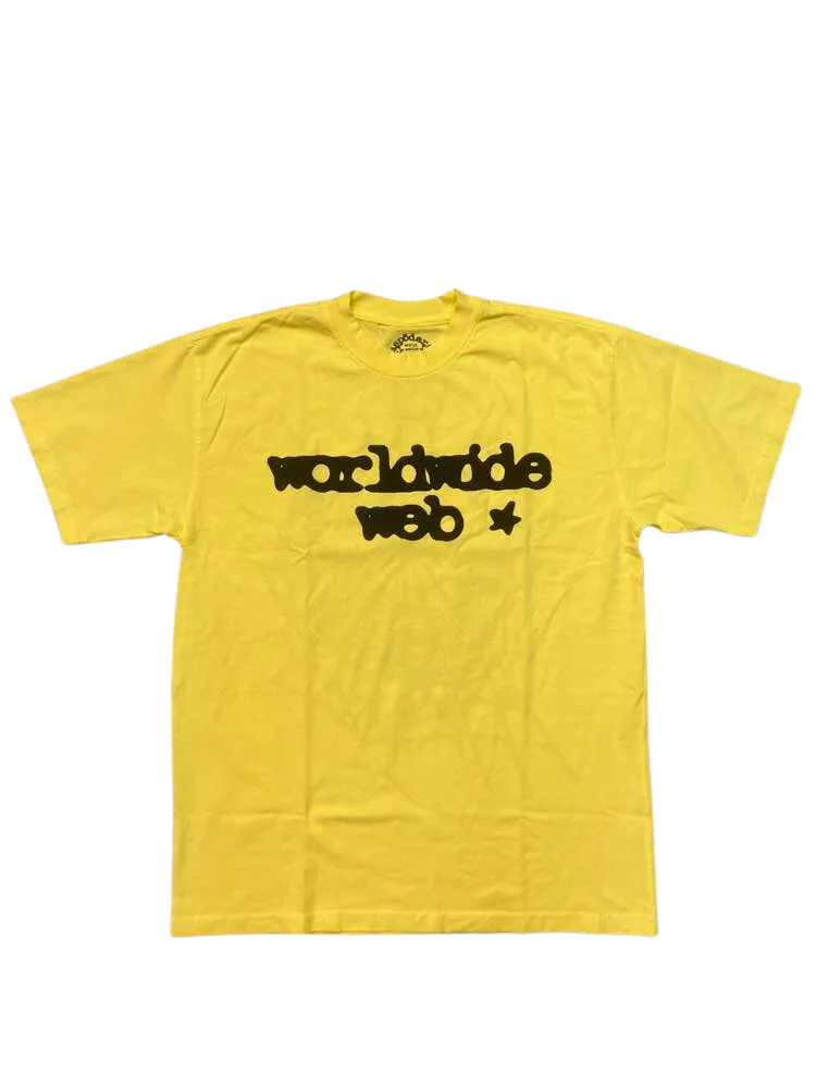 Sp5der Worldwide Web Tee Yellow