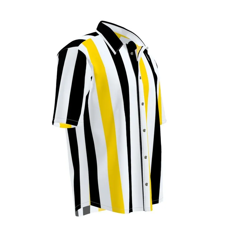 Swallowtail Striped Mens Short Sleeve Shirt