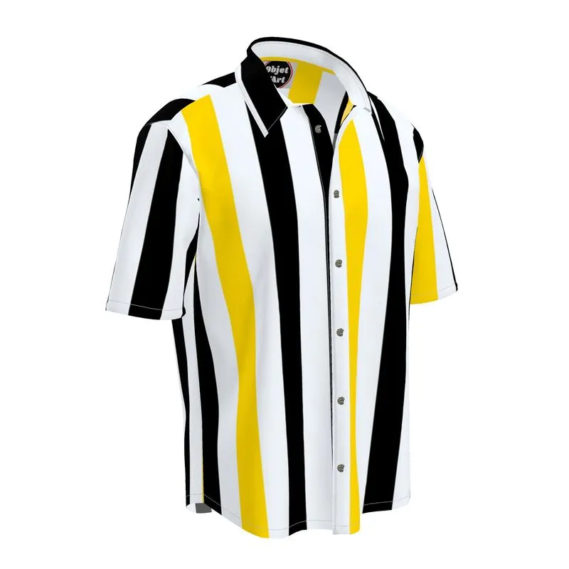 Swallowtail Striped Mens Short Sleeve Shirt