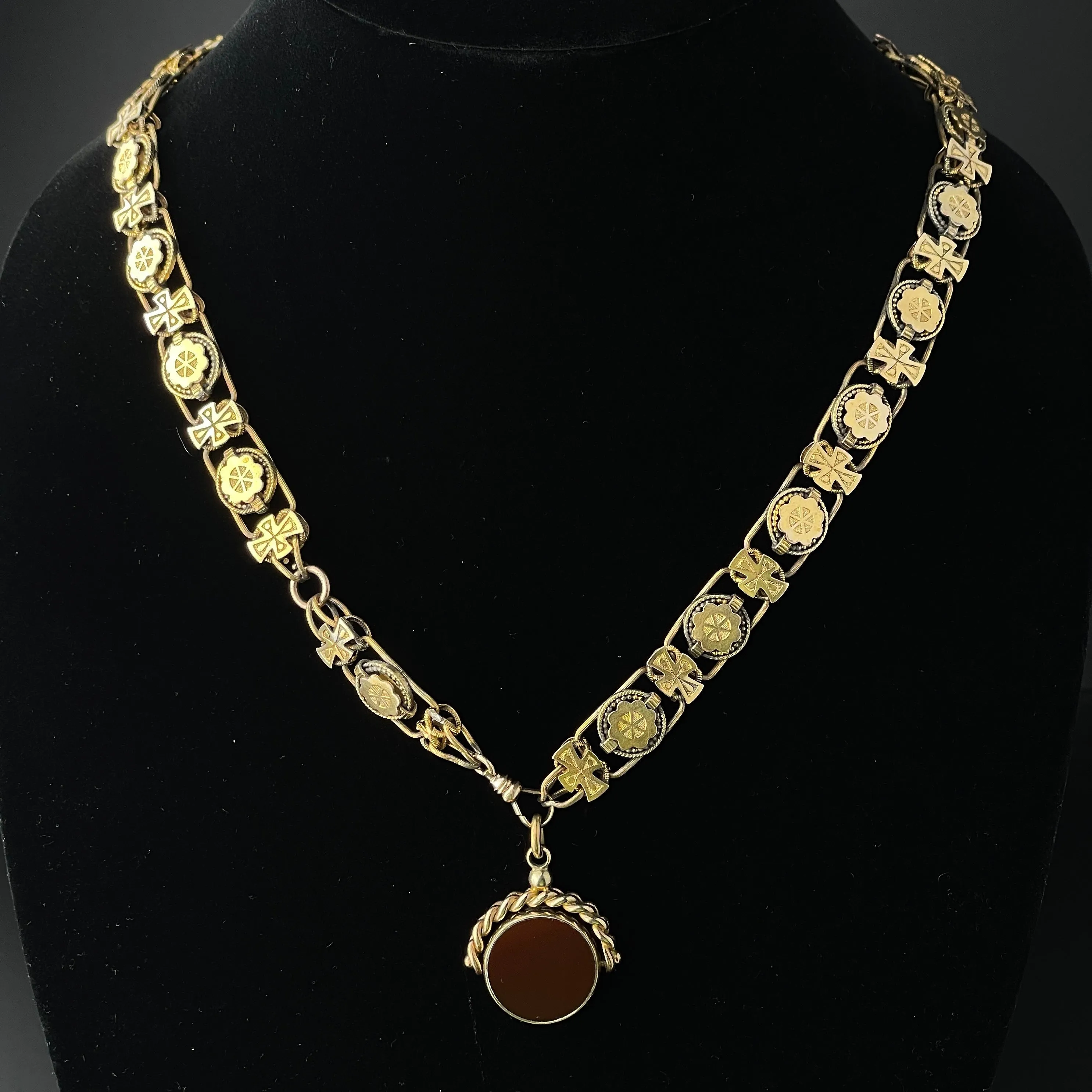 Victorian Gold Filled Antique Book Chain Necklace