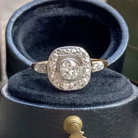 Vintage Engagement Ring, Old European 0.35ct.